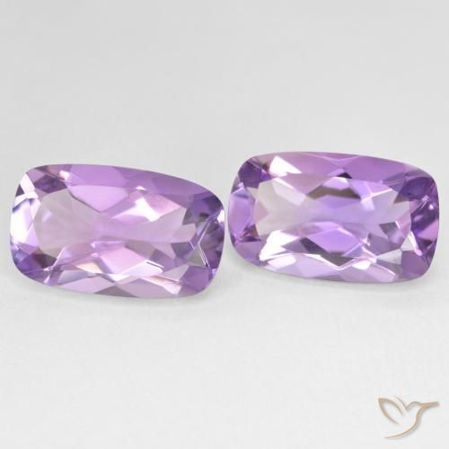 10.83 ctw Violet Amethyst Stones, Natural Amethyst in Cushion-Cut Shape for Sale