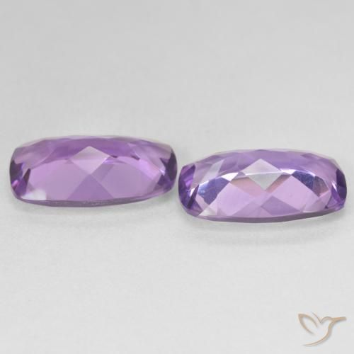 Amethyst Gemstones in 15.1 x 9.1 mm Size for Sale, Amethyst Stones in Medium Light Purplish-Violet Color