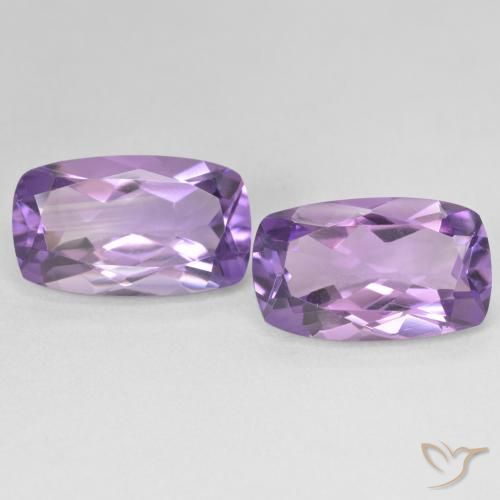 11.30ctw Natural Medium Light Purplish-Violet Amethyst, Cushion, VS