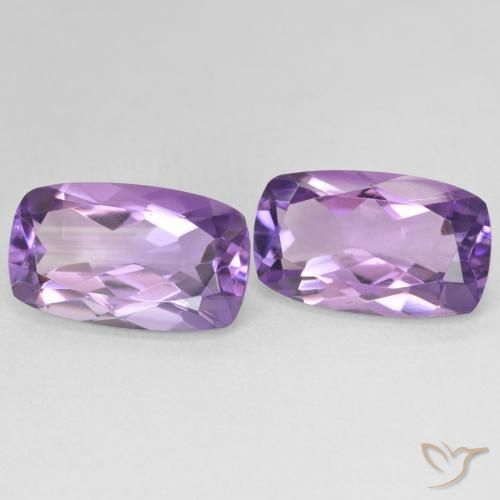 11.30 ctw Violet Amethyst Stones, Natural Amethyst in Cushion-Cut Shape for Sale