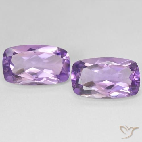 11.5 ct Cushion Cut Amethyst, 15.2 x 9.1 mm From Brazil, Photo A