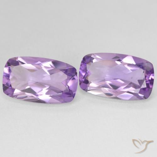 11.50 ctw Violet Amethyst Stones, Natural Amethyst in Cushion-Cut Shape for Sale