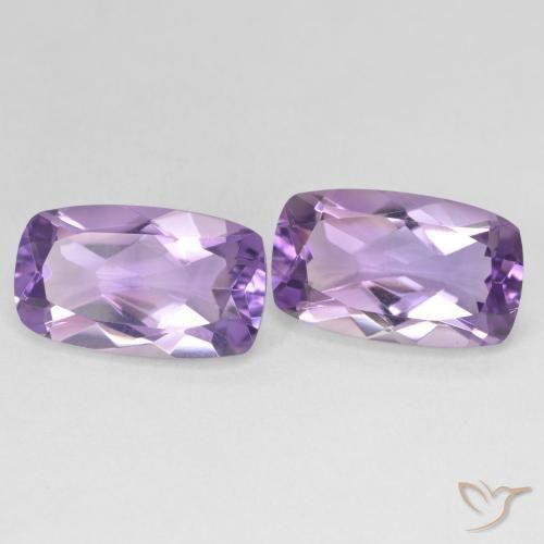 11.24 ctw Violet Amethyst Stones, Natural Amethyst in Cushion-Cut Shape for Sale