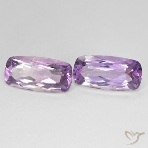 16.09 ctw Violet Amethyst Stones, Natural Amethyst in Cushion-Cut Shape for Sale