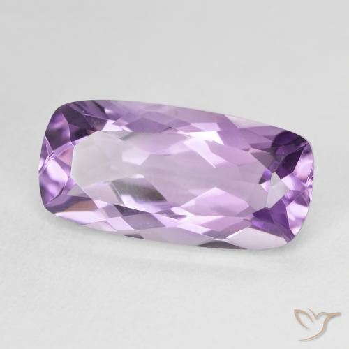 7.55 ct Violet Amethyst Stone, Natural Amethyst in Cushion-Cut Shape for Sale