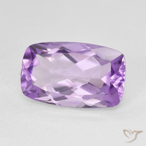 6.41 ct Violet Amethyst Stone, Natural Amethyst in Cushion-Cut Shape for Sale