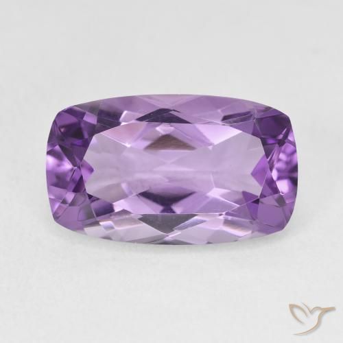 5.85ct Natural Light-Medium Violet Amethyst, Cushion, VVS