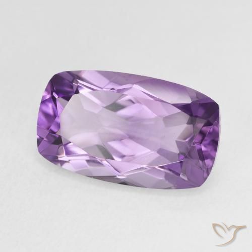 5.85 ct Violet Amethyst Stone, Natural Amethyst in Cushion-Cut Shape for Sale