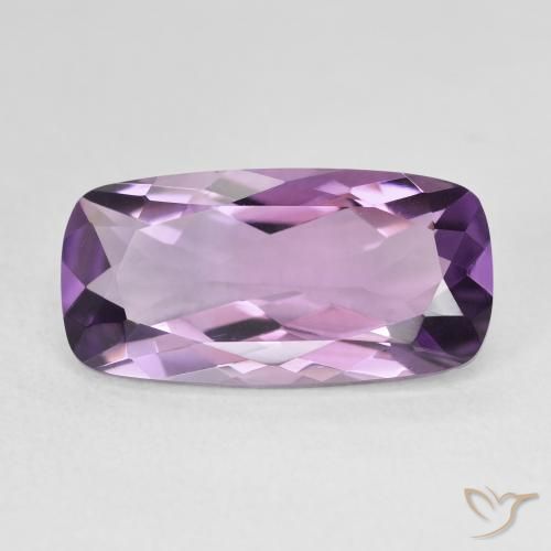 6.91ct Natural Light-Medium Violet Amethyst, Cushion, VVS