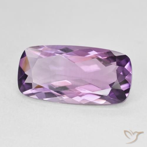 6.91 ct Violet Amethyst Stone, Natural Amethyst in Cushion-Cut Shape for Sale