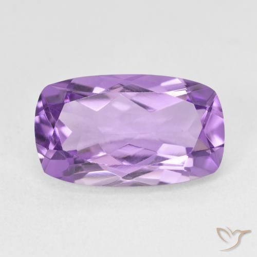 5.68ct Natural Medium Violet Amethyst, Cushion, VVS