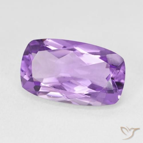 5.68 ct Violet Amethyst Stone, Natural Amethyst in Cushion-Cut Shape for Sale