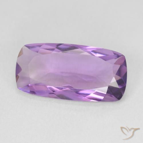 5.82 ct Violet Amethyst Stone, Natural Amethyst in Cushion-Cut Shape for Sale