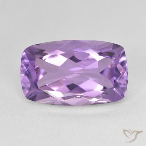 6.39ct Natural Medium Violet Amethyst, Cushion, VVS-VS