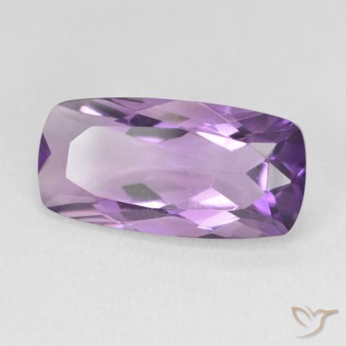 6.55 ct Violet Amethyst Stone, Natural Amethyst in Cushion-Cut Shape for Sale