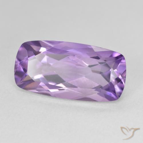 7.70 ct Violet Amethyst Stone, Natural Amethyst in Cushion-Cut Shape for Sale