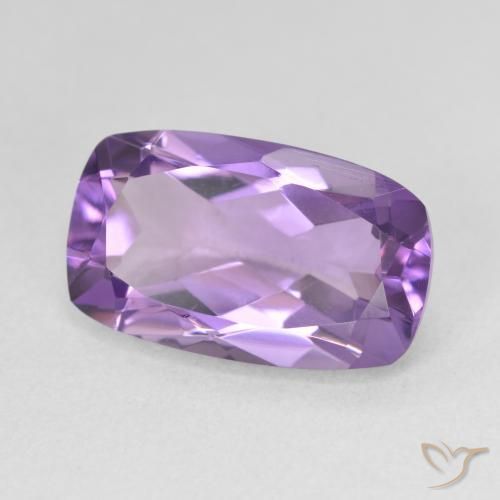 5.78 ct Violet Amethyst Stone, Natural Amethyst in Cushion-Cut Shape for Sale