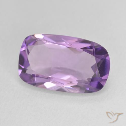 5.17 ct Violet Amethyst Stone, Natural Amethyst in Cushion-Cut Shape for Sale
