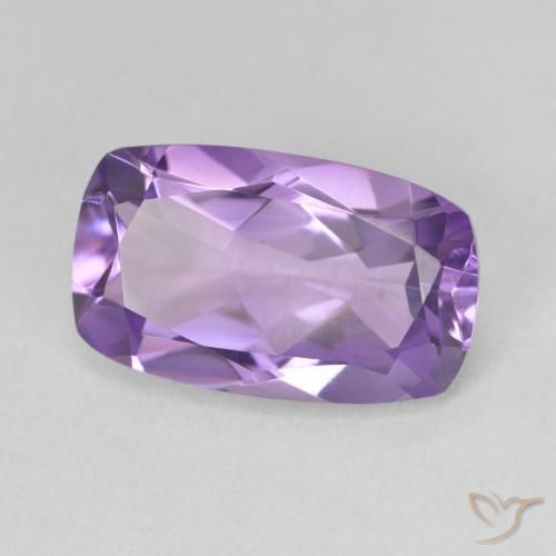 5.73 ct Violet Amethyst Stone, Natural Amethyst in Cushion-Cut Shape for Sale