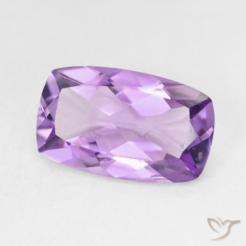 5.30 ct Violet Amethyst Stone, Natural Amethyst in Cushion-Cut Shape for Sale