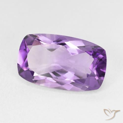5.64 ct Violet Amethyst Stone, Natural Amethyst in Cushion-Cut Shape for Sale