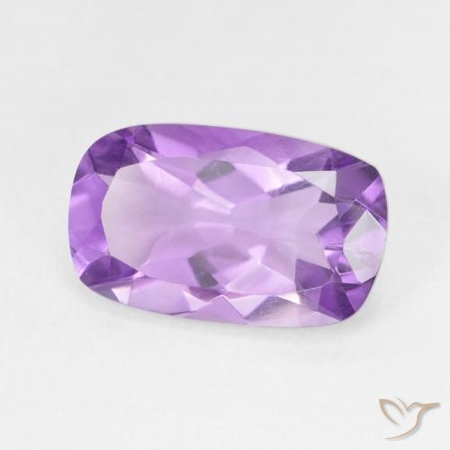 4.98 ct Violet Amethyst Stone, Natural Amethyst in Cushion-Cut Shape for Sale