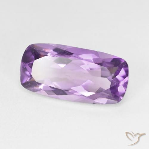 7.43 ct Violet Amethyst Stone, Natural Amethyst in Cushion-Cut Shape for Sale
