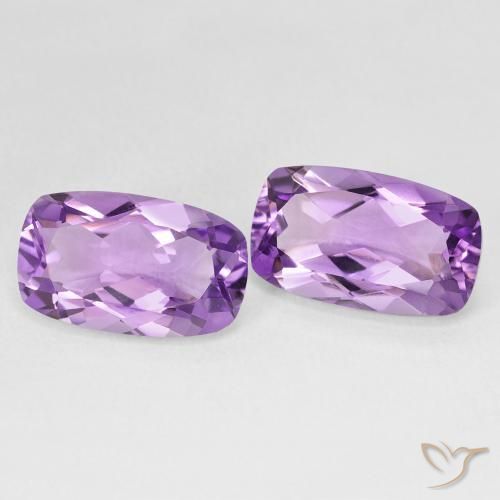 11.51 ctw Violet Amethyst Stones, Natural Amethyst in Cushion-Cut Shape for Sale