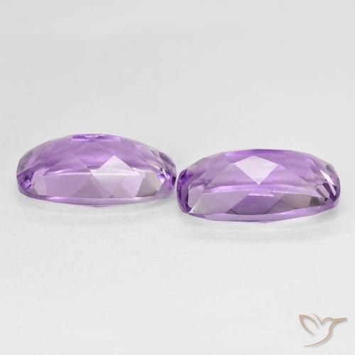 Amethyst Gemstones in 15.2 x 9.1 mm Size for Sale, Amethyst Stones in Medium Pink Violet Color