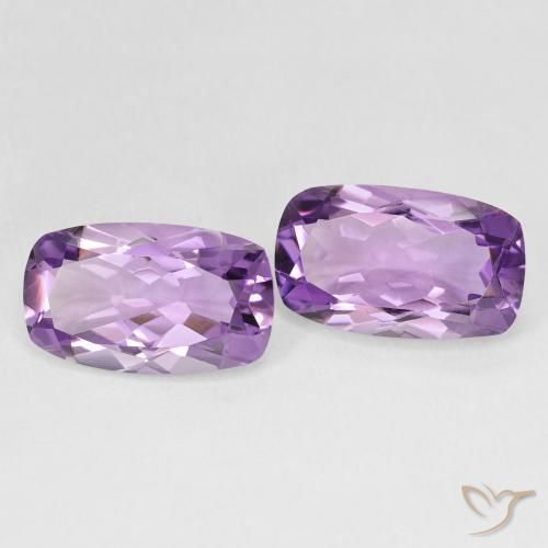 10.69 ctw Violet Amethyst Stones, Natural Amethyst in Cushion-Cut Shape for Sale