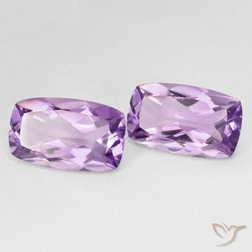 11.47 ctw Violet Amethyst Stones, Natural Amethyst in Cushion-Cut Shape for Sale