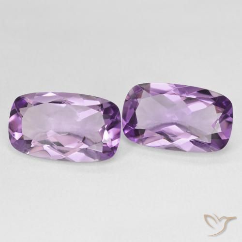 10.50 ctw Violet Amethyst Stones, Natural Amethyst in Cushion-Cut Shape for Sale