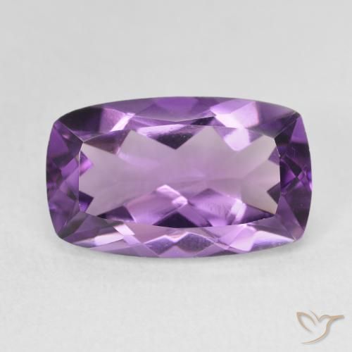 5.82ct Natural Eggplant Violet Amethyst, Cushion, VVS