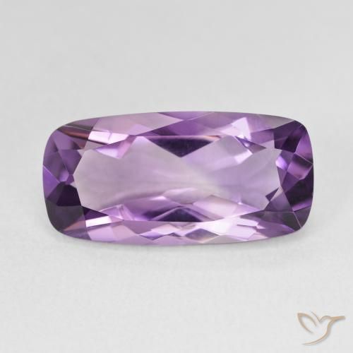 6.83ct Natural Medium Violet Amethyst, Cushion, VVS