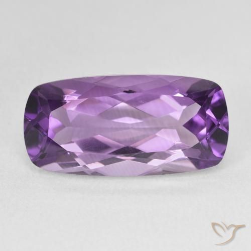 7.81ct Natural Medium Violet Amethyst, Cushion, VVS