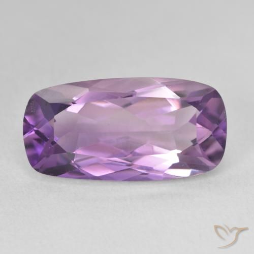 7.53ct Natural Light-Medium Violet Amethyst, Cushion, VVS