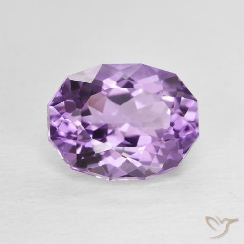 3.04ct Natural Medium Light Purplish-Violet Amethyst, Oval, VVS
