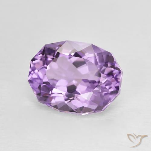 3.04 ct Violet Amethyst Stone, Natural Amethyst in Oval Facet Shape for Sale