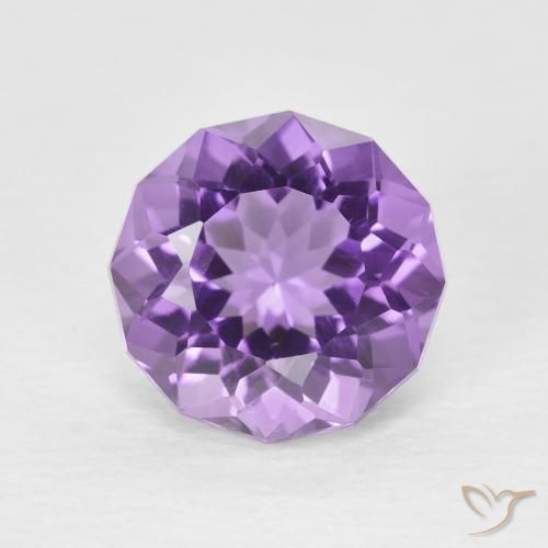 2.64ct Natural Deep Violet Amethyst, Round, VVS-VS