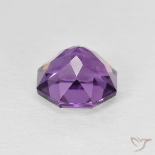 Amethyst Gemstone in 7 x 7 mm (calibrated) Size for Sale, Amethyst Stone in Medium Light Purplish-Violet Color