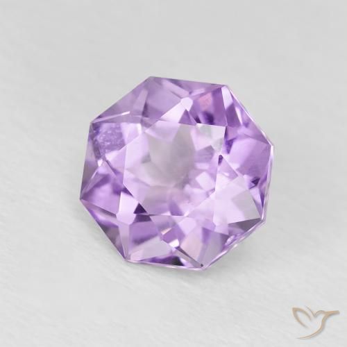1.83 ct Violet Amethyst Stone, Natural Amethyst in Octagon Facet Shape for Sale