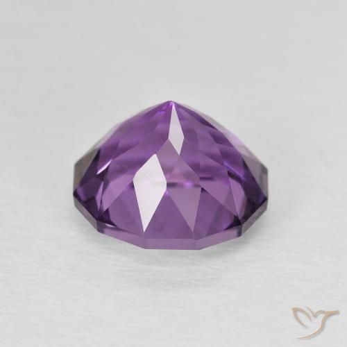 Amethyst Gemstone in 9 mm (calibrated) Size for Sale, Amethyst Stone in Medium Dark-Violet Color
