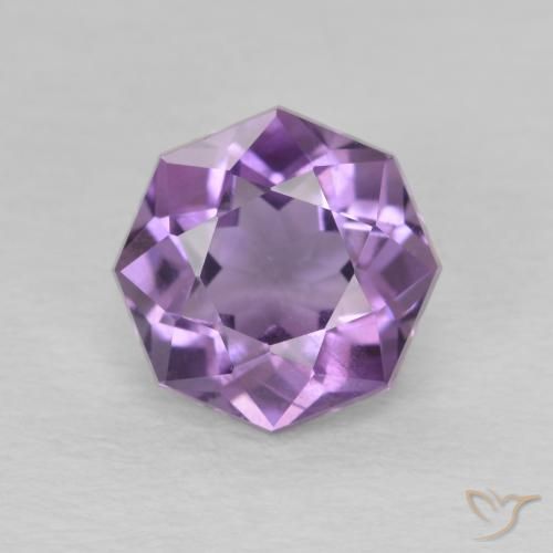 1.55ct Natural Medium Violet Amethyst, Emerald Cut, VS-SI