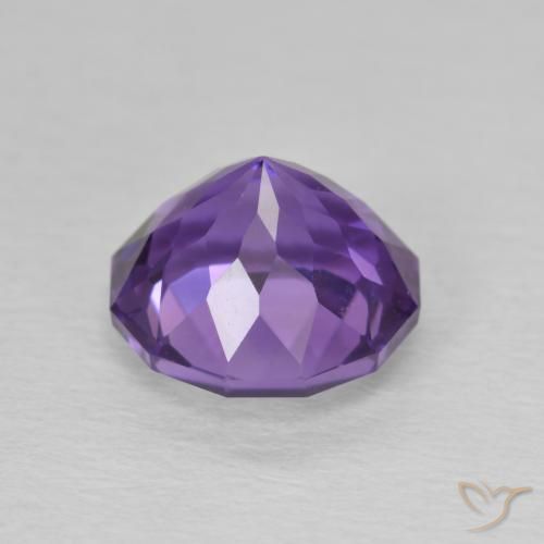 Amethyst Gemstone in 8.5 mm (calibrated) Size for Sale, Amethyst Stone in Medium Violet Color
