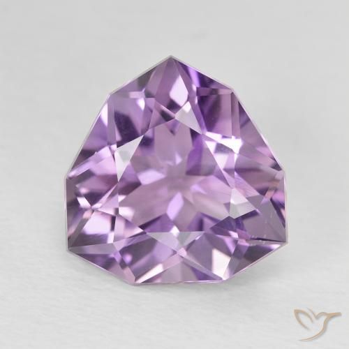 4.70ct Natural Medium Violet Amethyst, Trillion, VS-SI