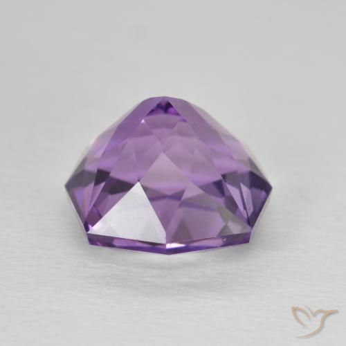 Amethyst Gemstone in 9.1 x 8.5 mm Size for Sale, Amethyst Stone in Pinkish Iris Violet Color