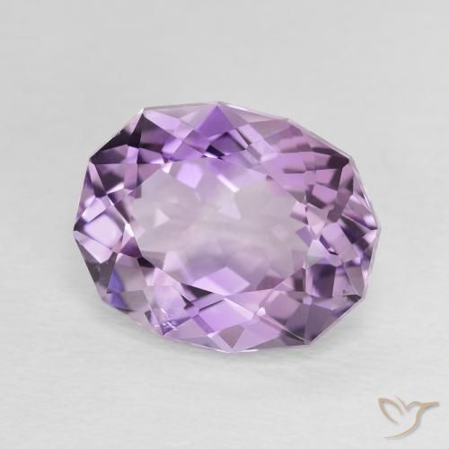 3.85 ct Violet Amethyst Stone, Natural Amethyst in Oval Facet Shape for Sale