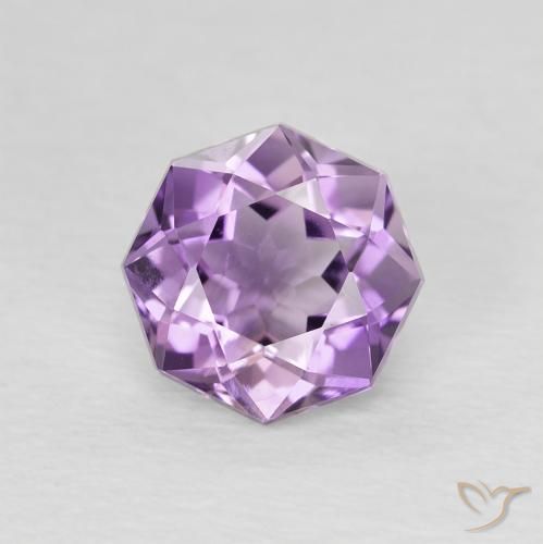 1.29ct Natural Purplish Violet Amethyst, Emerald Cut, VS