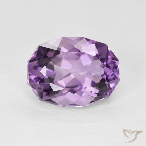3.56ct Natural Light-Medium Violet Amethyst, Oval, VS