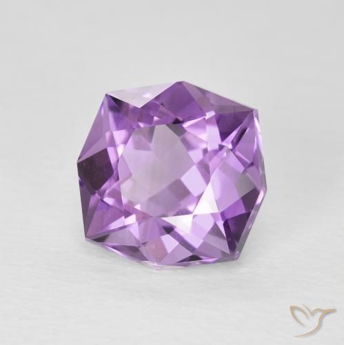 3.07 ct Violet Amethyst Stone, Natural Amethyst in Fancy Cut Shape for Sale